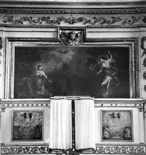 tableau du retable du maître-autel : Annonciation - © Ministère de la Culture (France), Médiathèque du patrimoine et de la photographie (objets mobiliers), tous droits réservés