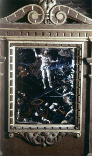 plaque émaillée ornant la châsse de saint Julien : La Résurrection