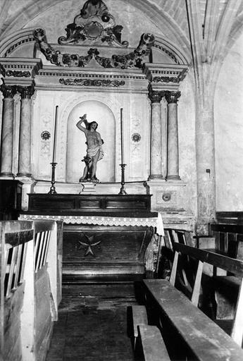 retable latéral dédié à saint Sébastien