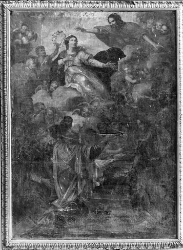 tableau : L'Assomption et le Couronnement de la Vierge, avant restauration