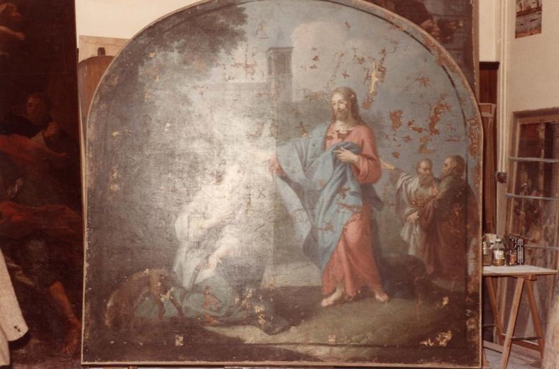 tableau : Jésus et la Chananéenne, vue générale - © Ministère de la Culture (France), Médiathèque du patrimoine et de la photographie (objets mobiliers), tous droits réservés