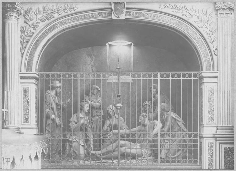 groupe sculpté : La Mise au tombeau