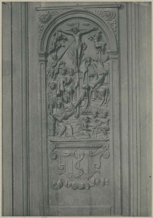 Lambris de revêtement de la sacristie, détail