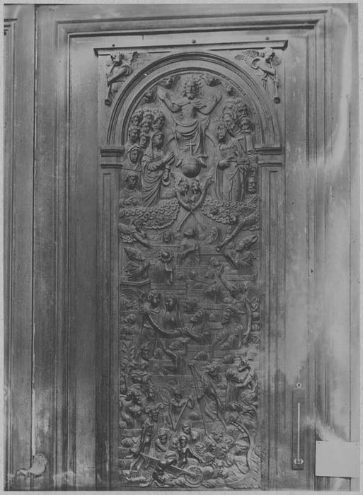 Lambris de revêtement de la sacristie, détail