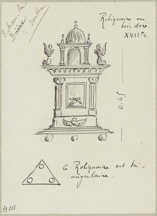 reliquaire de saint Sébastien, détails