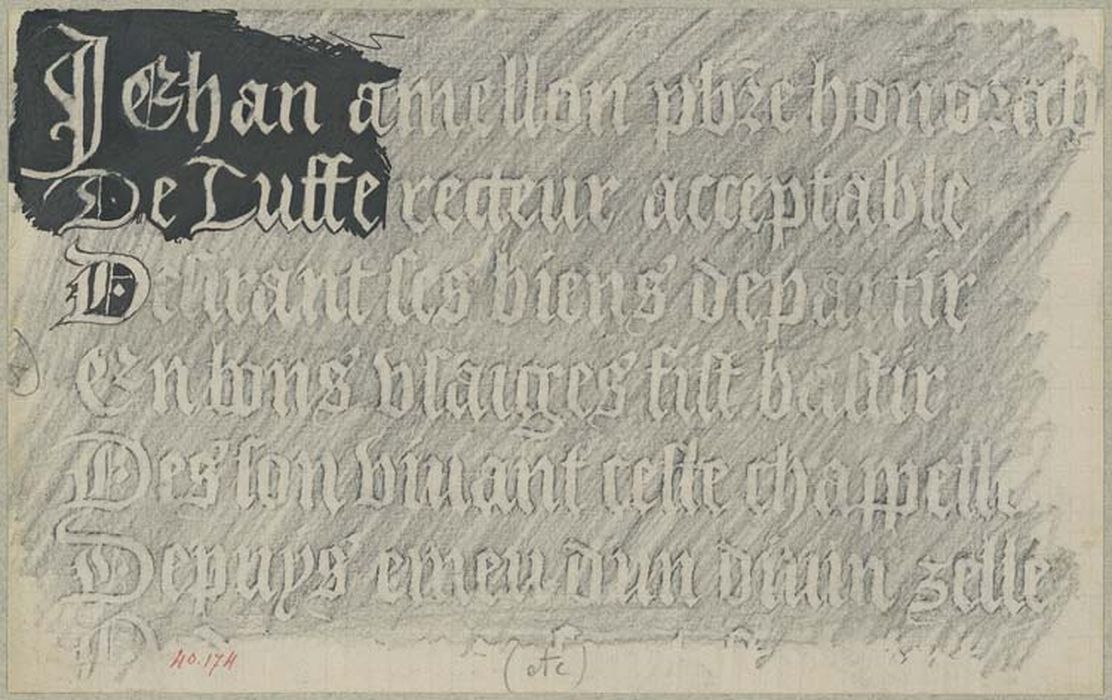plaque funéraire de Jehan Amellon, curé de Tuffé
