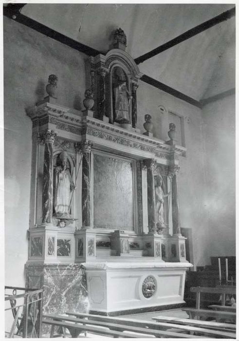 retable du croisillon sud, trois statues : Saint Hubert, Saint René et Saint Charles - © Ministère de la Culture (France), Médiathèque du patrimoine et de la photographie, diffusion GrandPalaisRmn Photo
