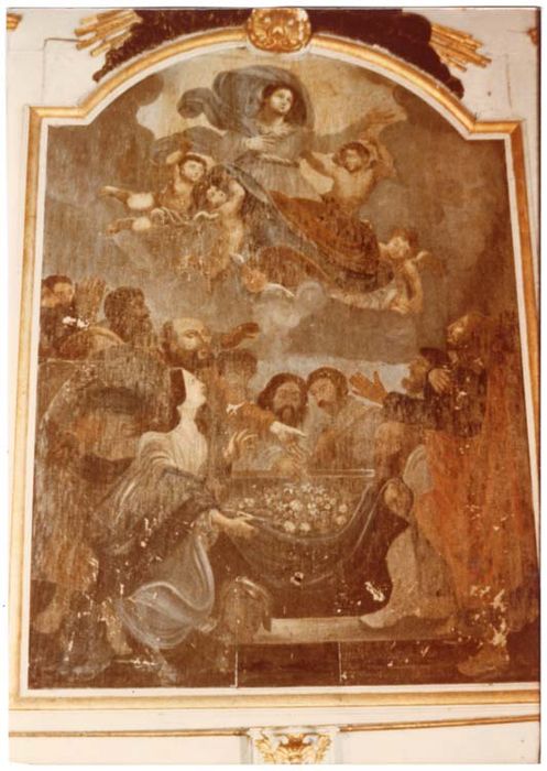 peinture monumental : Assomption de la Vierge, retable latéral sud