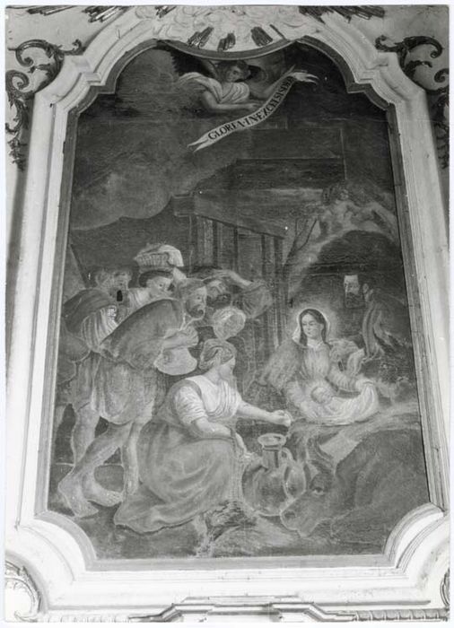 tableau et son cadre : Adoration des bergers - © Ministère de la Culture (France), Médiathèque du patrimoine et de la photographie, diffusion GrandPalaisRmn Photo