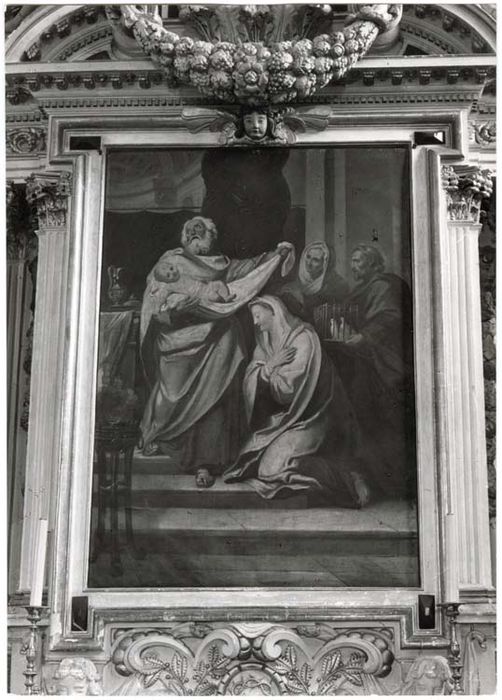 tableaux : Présentation au Temple, retable latéral sud