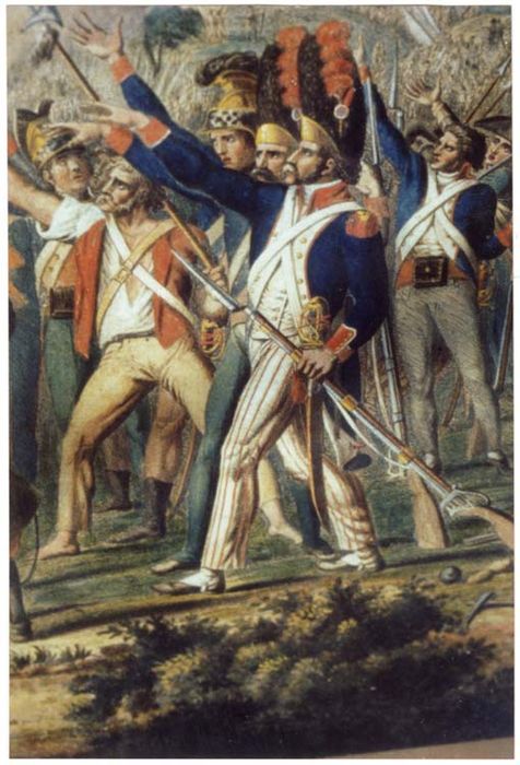 estampe : détails, Serment des troupes révolutionnaires
