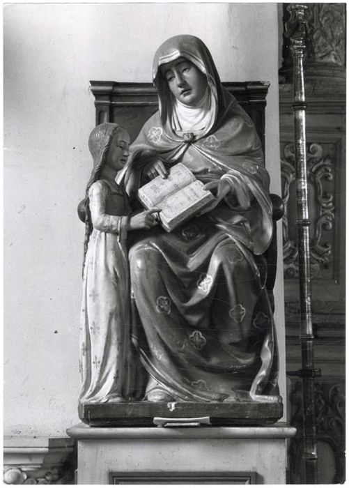 groupe sculpté : Education de la Vierge