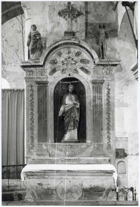 retable latéral sud,  trois statues