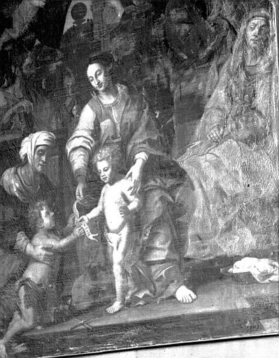 La Vierge, l'Enfant, sainte Anne et saint Jean-Baptiste, peinture sur toile, détail - © Ministère de la Culture (France), Médiathèque du patrimoine et de la photographie, diffusion RMN-GP