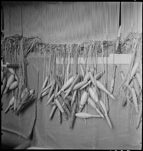 Quenouilles pendant du tissu