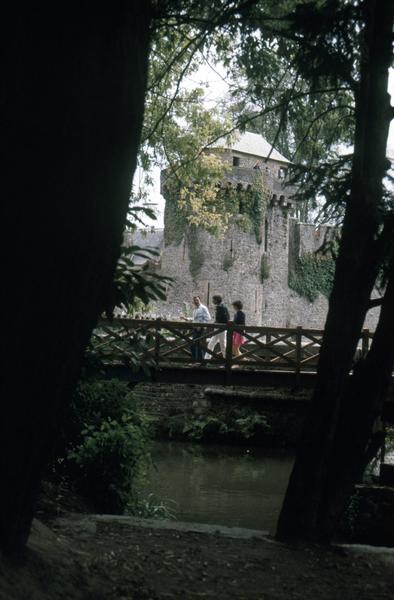 Tour de Coigny vue d'une passerelle en bois