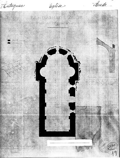 Plan d'ensemble et coupe transversale