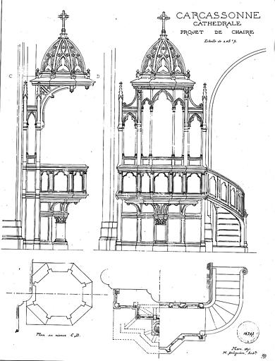 Projet de chaire : Plan, coupe, élévation