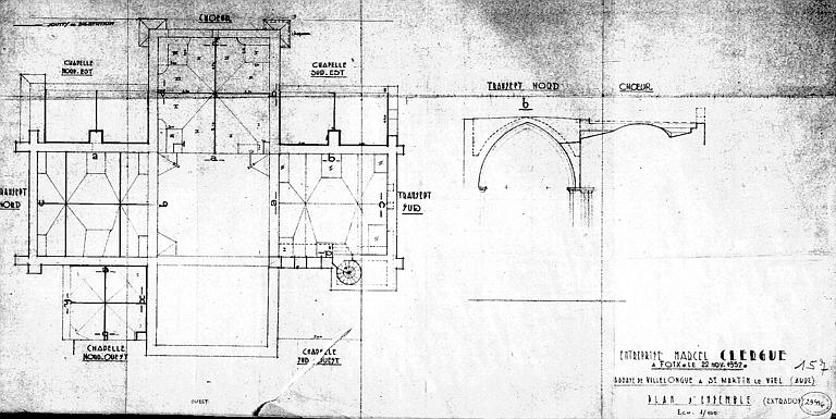 Plan d'ensemble et coupe