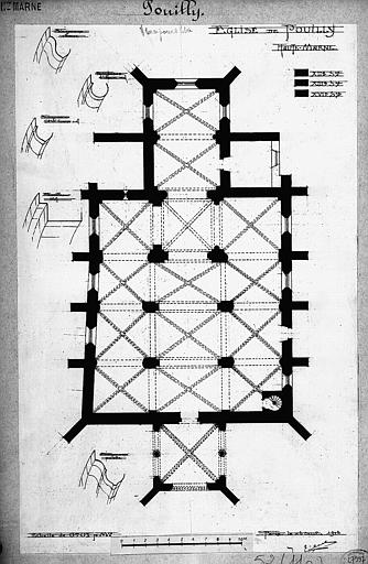 Plan indiquant les différentes périodes de construction