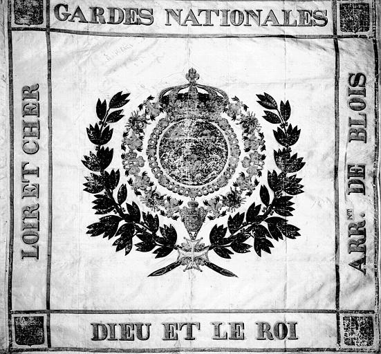 Drapeau blanc : Dieu et le Roi, Gardes Nationales