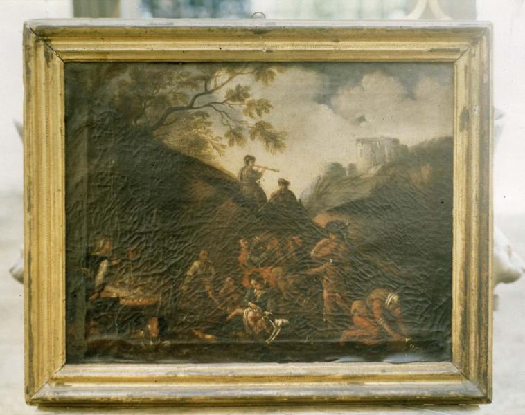 Tableau, cadre : Scène champêtre