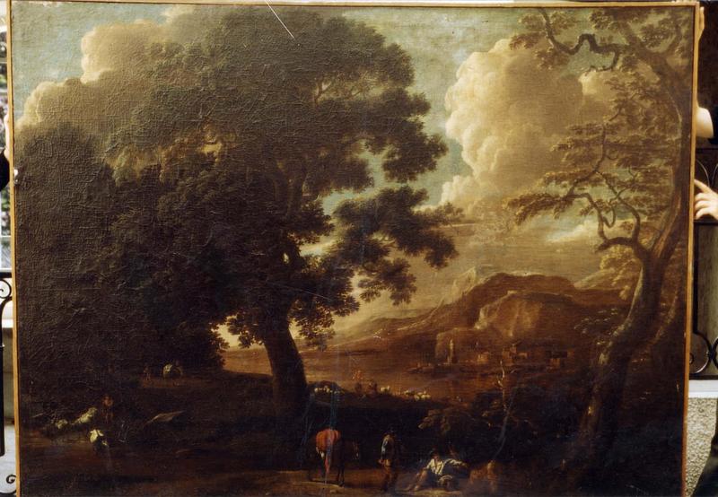 Tableau, cadre : Scène pastorale