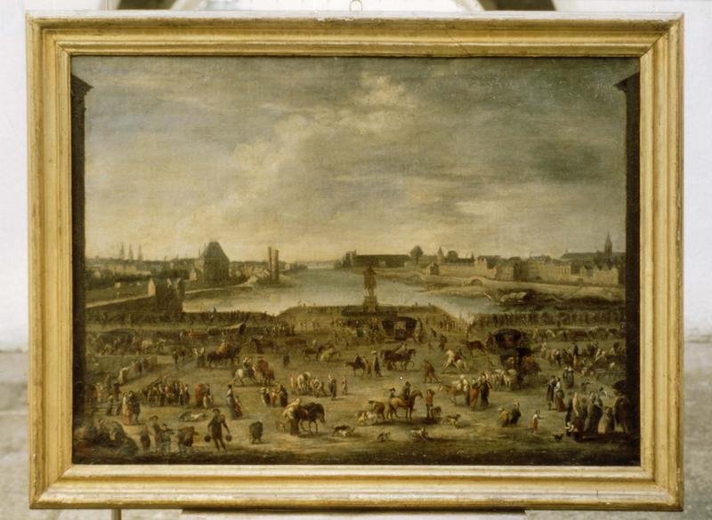 Tableau, cadre : Vue de Paris