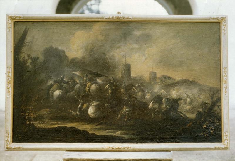 Tableau, cadre : Scène de bataille