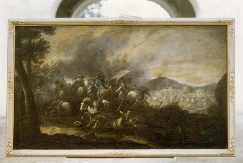 Tableau, cadre : Scène de bataille