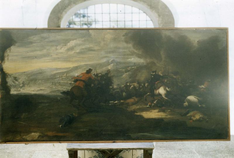 Tableau, cadre : Scène de bataille