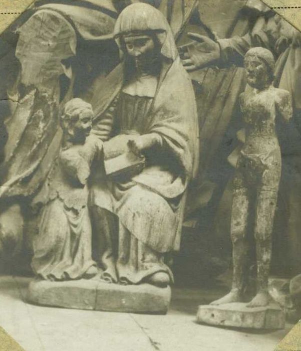 groupe sculpté (demi-nature) : sainte Anne et la Vierge