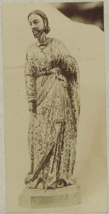 statue (statuette) : Personnage en ivoire (Christ?) 