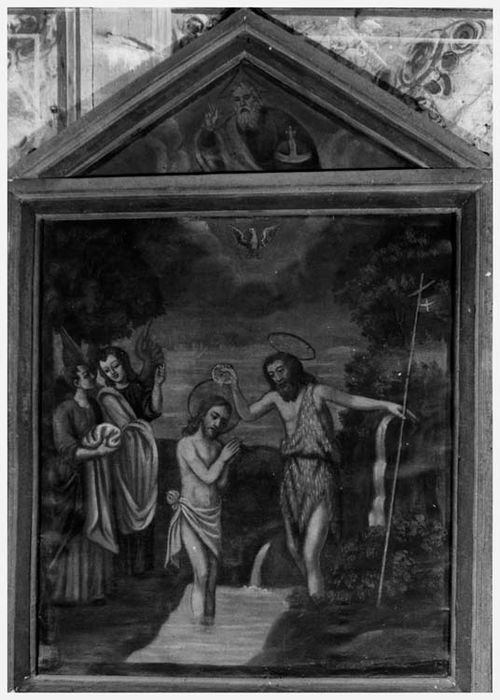 Tableau et son cadre : Baptême du Christ