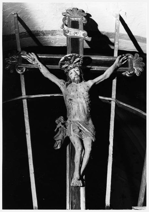 Statue : Christ en croix de poutre de gloire