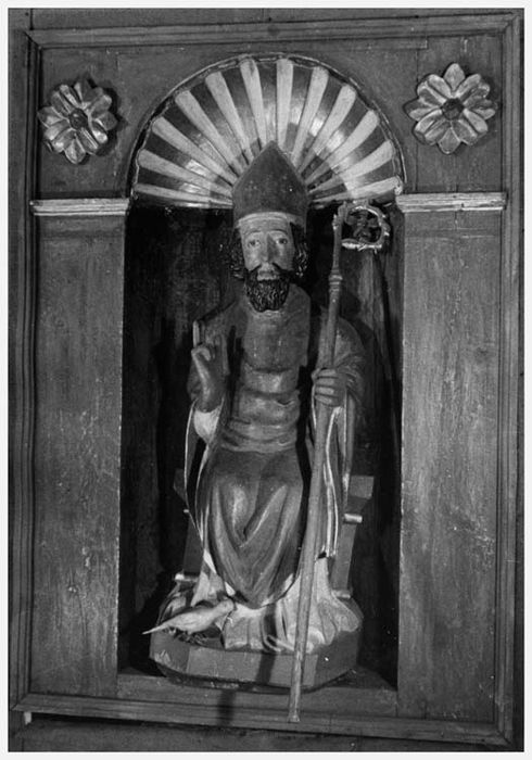 Statue et sa niche : Saint Colomban