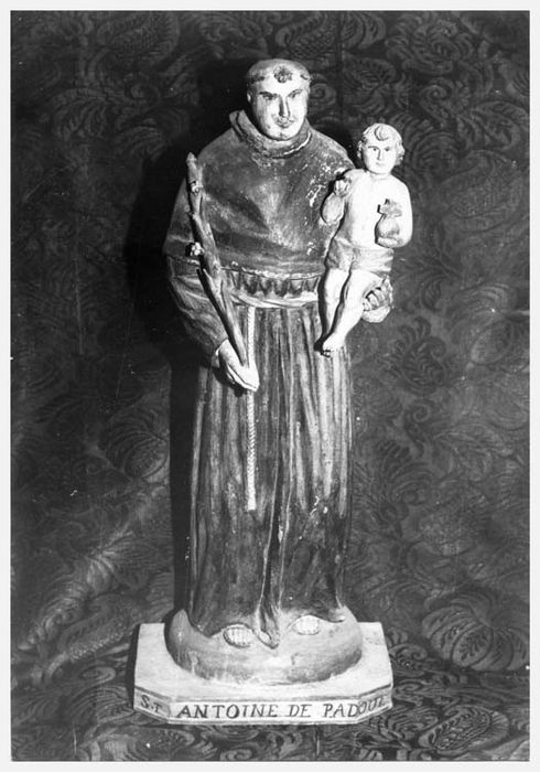 Statue (statuette) : Saint Antoine de Padoue portant l'Enfant Jésus