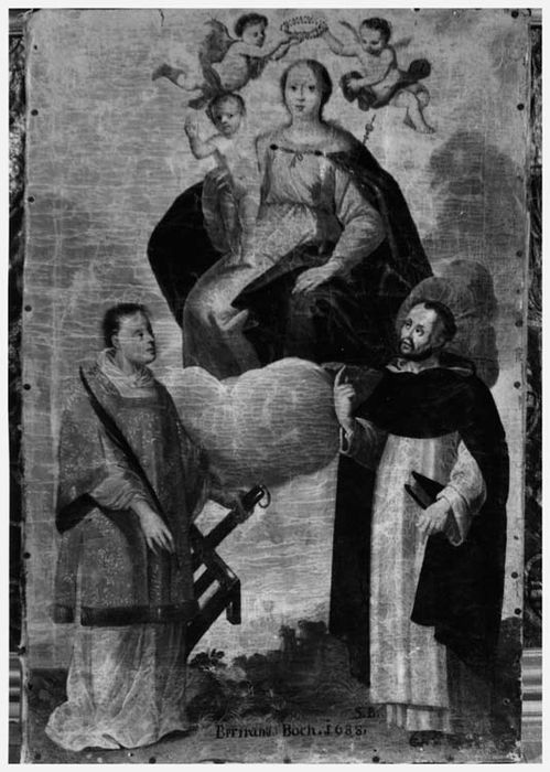 tableau : Vierge à l'Enfant, saint Laurent et saint Dominique