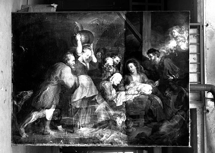 Adoration des bergers, peinture sur toile