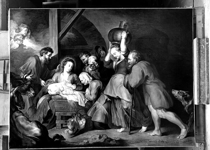 Adoration des bergers, peinture sur toile