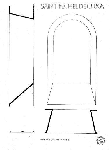 Schéma d'une fenêtre du sanctuaire