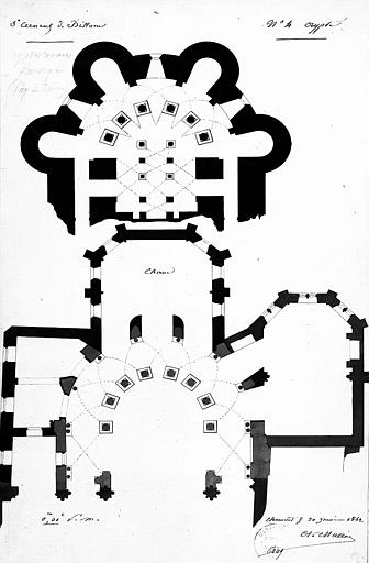 Plan de la crypte