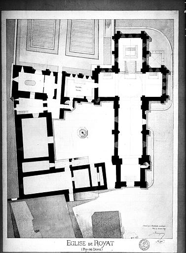 Plan général de l'église et des abords