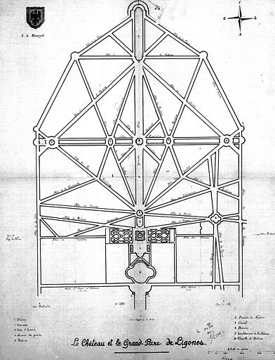 Plan général du château et du grand parc