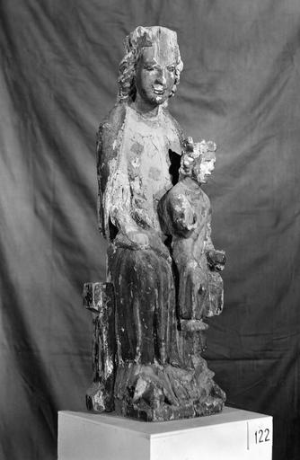 statue : Vierge à l'Enfant, bois