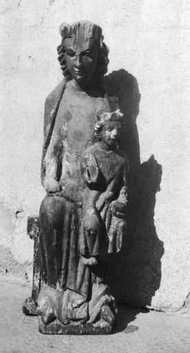 statue : Vierge à l'Enfant, bois