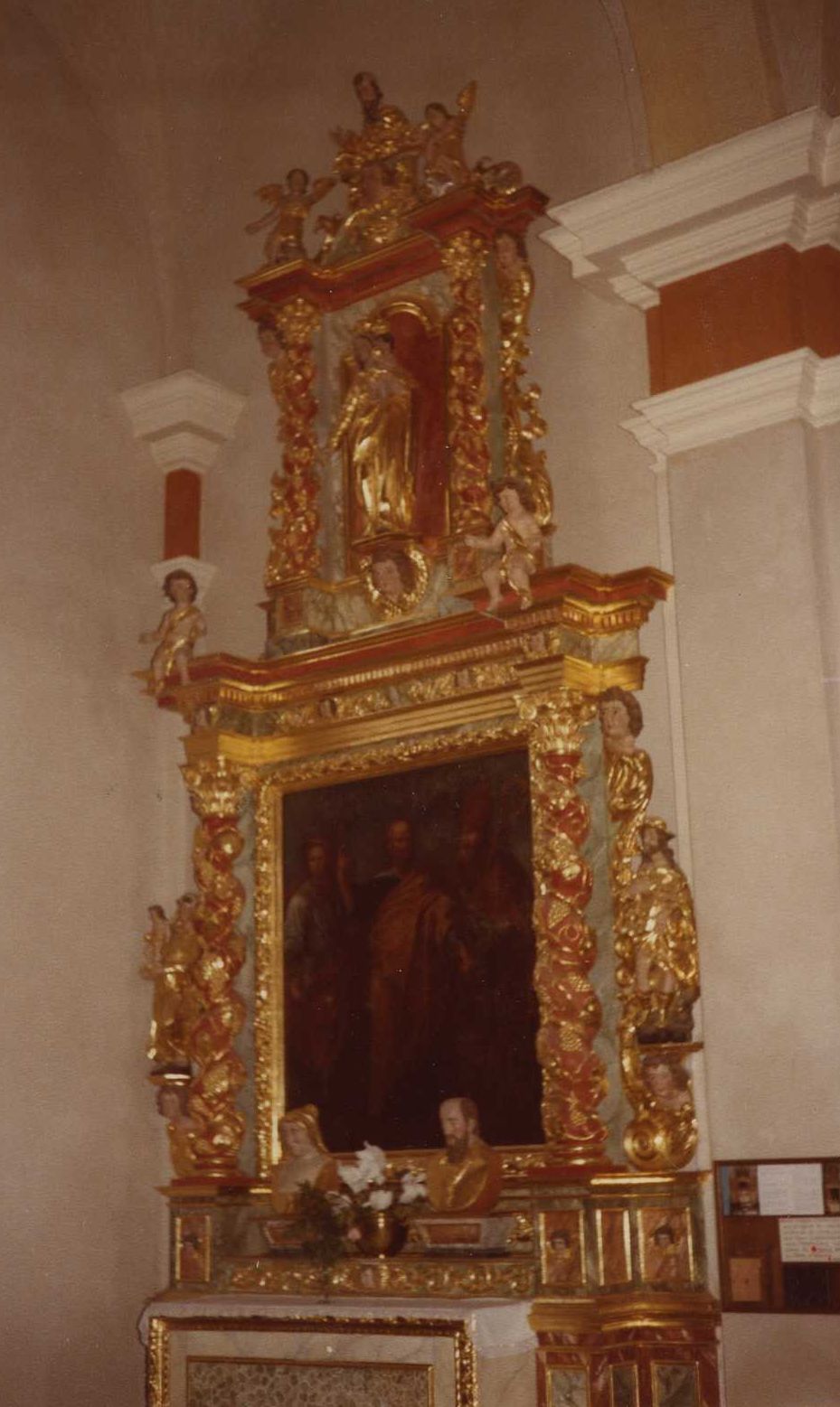 retable, tableau : Martyre de sainte Apolline (le), vue générale