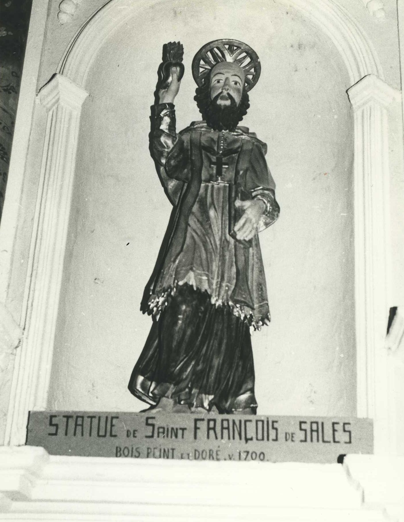 statue (statuette) : Saint François de Sales, vue générale