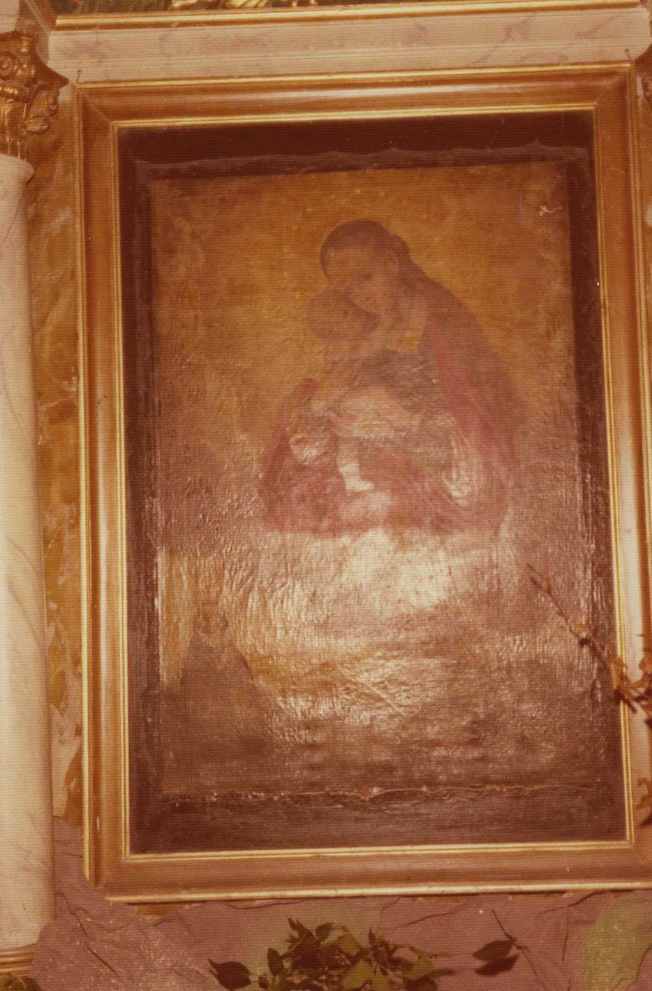 tableau : Vierge à l'Enfant avec donateur, vue générale