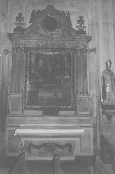 autel, retable, tableau : saint François-de-Sales et sainte Jeanne de Chantal, vue générale - © Ministère de la Culture (France), Médiathèque du patrimoine et de la photographie (objets mobiliers), tous droits réservés